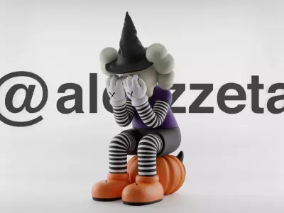 Kaws Halloween Passing Through Textured Low-poly 3D model