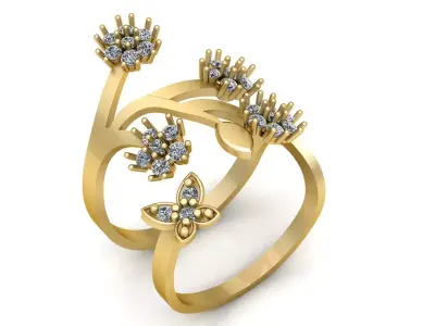 LUXURY DIMOND RING 3D PRINTABLE MODEL 3D print model