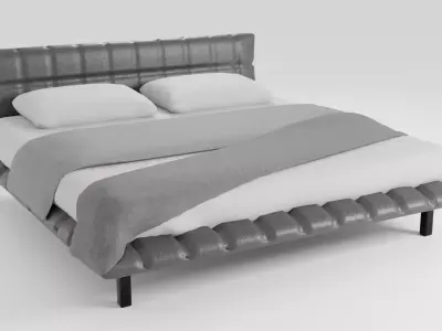 A bed that embodies luxury and modern design 3D model