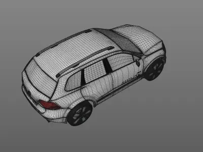 VW Touareg Low-poly 3D model