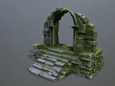 Ruin Gate Low-poly 3D model