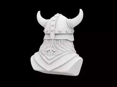 Viking Warrior Bust 3D Print Model 3D print model