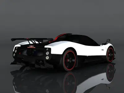 Pagani Zonda Cinque Low-poly 3D model