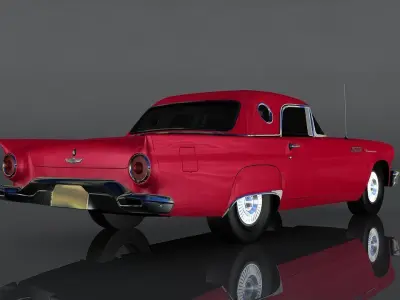 Thunderbird 1956 Low-poly 3D model