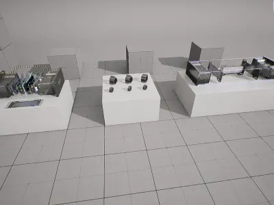 Machine Parts - Battery Low-poly 3D model