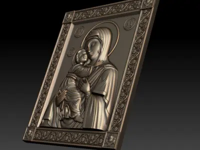 Vladimir Icon of the Mother of God 3D model