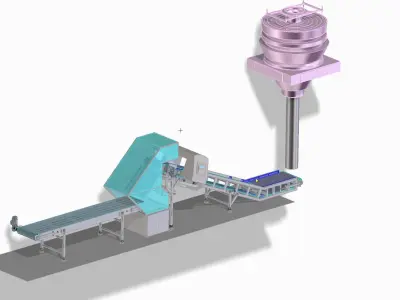 Metal detection conveyor 3D model