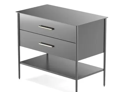 Metalwork Nightstand 28in Free 3D model