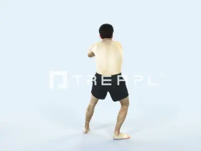 Flow 15B Beach Receiving Sports Man Low-poly 3D model