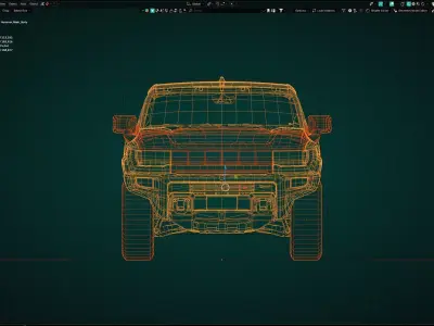 HUMMER EV 2022 Patriot Edition Rigged Low-poly 3D model