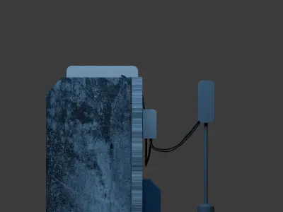 Cyberpunk Fresh Air Vending Machine Low-poly 3D model