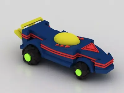 futuristic race car  3D printable model   3D print model
