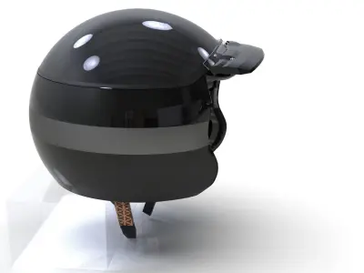 Helmet motorcycle in turquoise Free 3D model