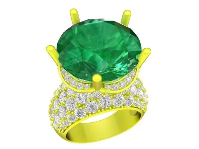A7555 New Design Asian Diamond Fashion Women Ring 3D print model