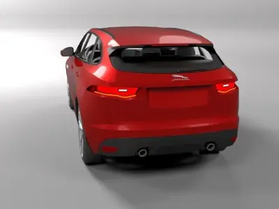 JAGUAR F PACE LOWPOLY Low-poly 3D model