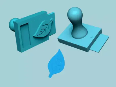 Stamp 65 - Leaf - Fondant Decoration Maker Toy 3D print model