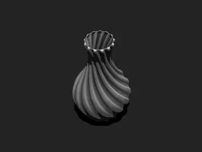 Spiral Vase 01 - Modern Home Decor - Flower Pot DIY - Table Vase 3D print model