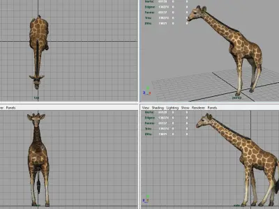Giraffe Low-poly 3D model