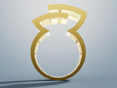 Modern Ring 3D print model C 55 3D print model