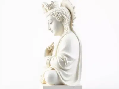 Serene Buddha Sculpture model pack Low-poly 3D model