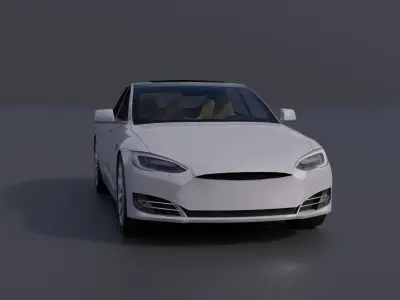 Generic Electric Sedan 3 Low-poly 3D model
