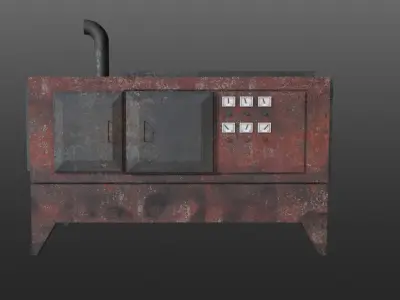 Power Generator Low-poly 3D model 2