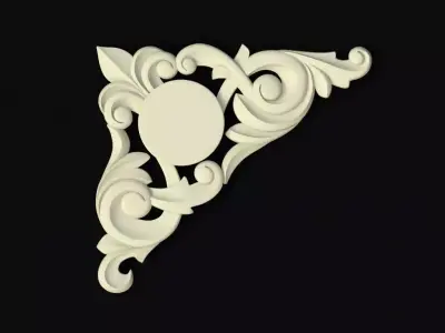 Central decor ornament for furniture 3D model 20