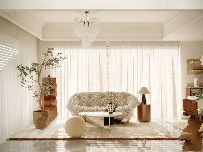 Parisian interior scene 3D model