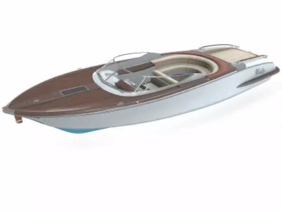 Luxury Speedboat Low-poly PBR Low-poly 3D model