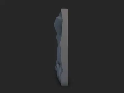 Vine Overgrown Stone Wall Mesh 3D model