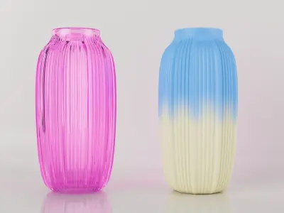 Realistic Glass Vase Low-poly 3D model