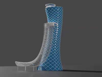 Abu Dhabi Capital Gate 3D model