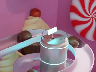 chocolate  factory Valentine Low-poly 3D model