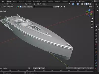 Modern Luxury Speed Boat 3D print model