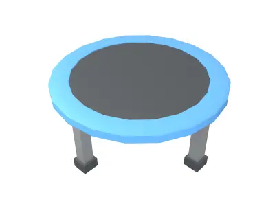 Trampoline v1 002 Low-poly 3D model