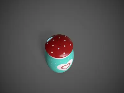 Decorative Salt Shaker Dirty Item Low-poly 3D model