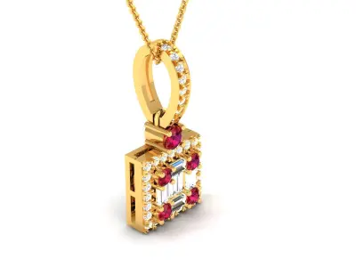 Pendant Women 3dm STL FBX OBJ Render Details 3D print model
