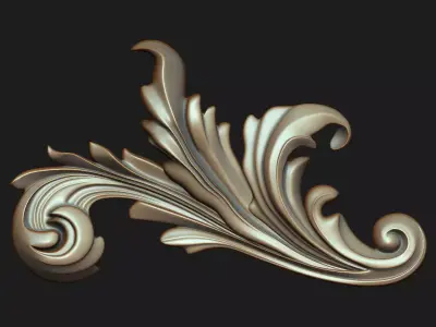 Carved decor 08 3D model 3D model