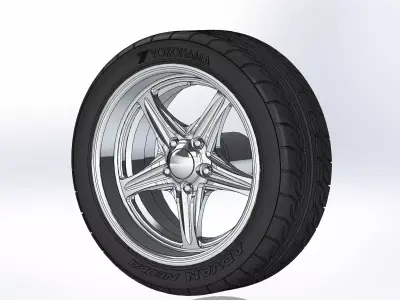 Custom wheels Billet HollowPoint 18inch for scale model 3D print model