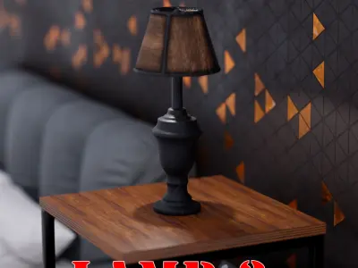 BEDSIDE LAMPS collection Low-poly 3D model