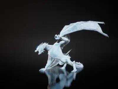 Dragon 9 Wyvern UE4 Low-poly 3D model