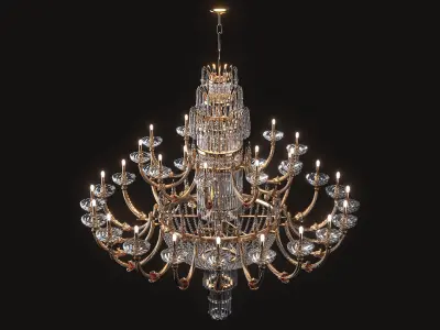 Classic luxury Chandelier 3D model