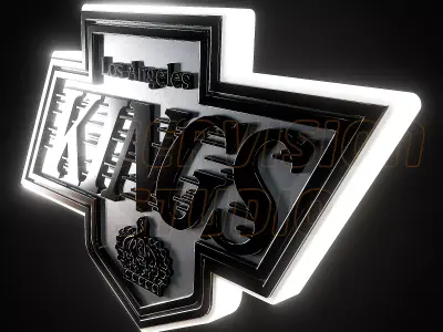 Los Angeles Kings logo 3D model