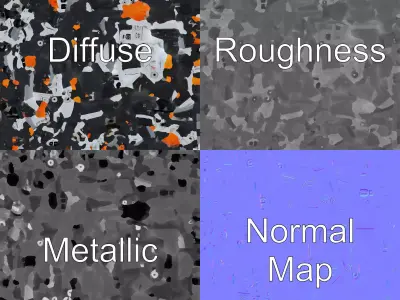 PixelMix Audio Interface model pack with neon-orange dials an... Low-poly 3D model