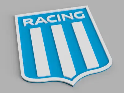 Racing Club De Avellaneda Shield Logo Football Club Wall Picture 3D print model