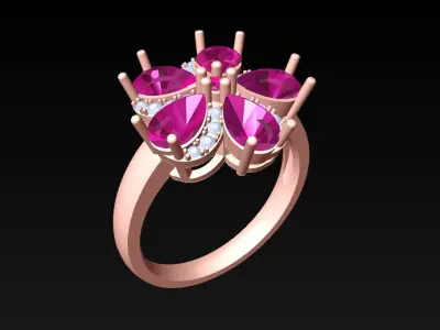Pear Ring - Womens Rings - N719224 3D print model