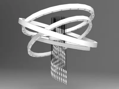  Crystal Chandelier with Ring  3D model