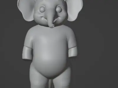 3D Elephent character  3D model