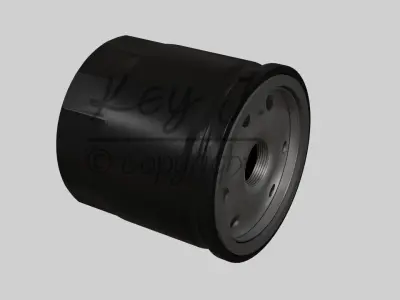 Oil filter 3D model