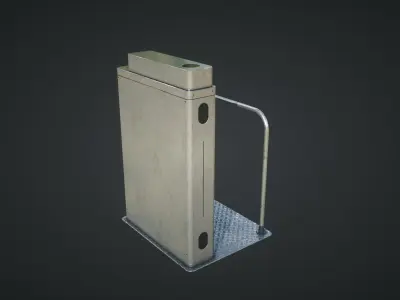 Inteligent Security Gate Low-poly 3D model